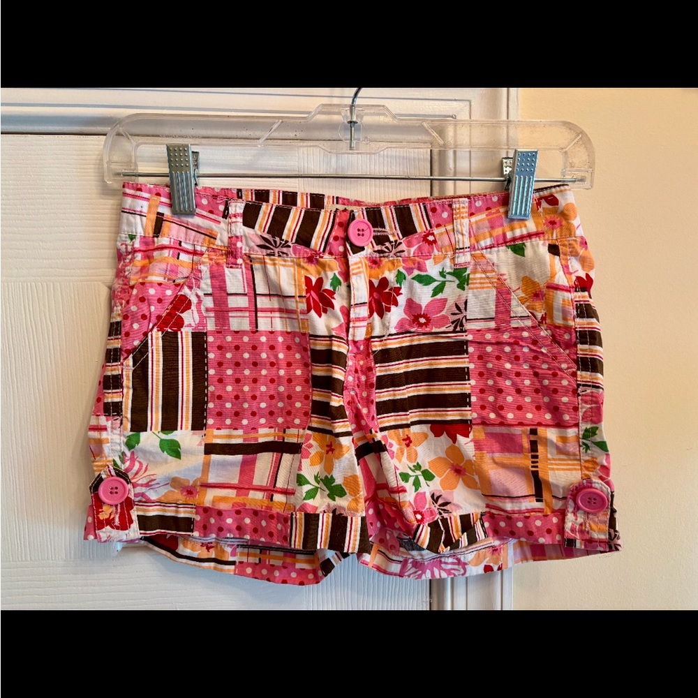 Route 66 Pink and Red Cargo Shorts